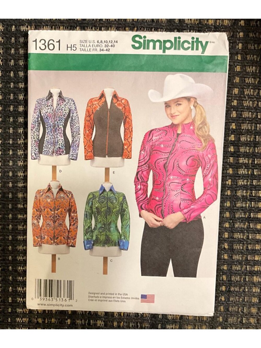 Simplicity 1361 Sewing Pattern Misses Knit Equestrian Performance Shirt Size